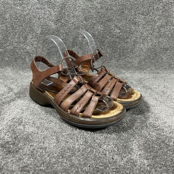 Dansko Elena Gladiator Women’s Size EU 37 US 6.5-7 Brown Cognac Leather Sandals - Picture 1 of 11